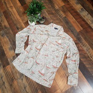 Vintage Men's Abstract Sailboat Button-Up Shirt